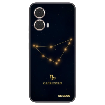 Picasee silikonowe czarne etui na Motorola Moto G85 - CAPRICORN