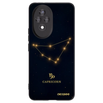 Picasee silikonowe czarne etui na Honor 200 Pro 5G - CAPRICORN