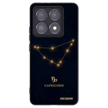 Picasee silikonowe czarne etui na Xiaomi 14T Pro - CAPRICORN