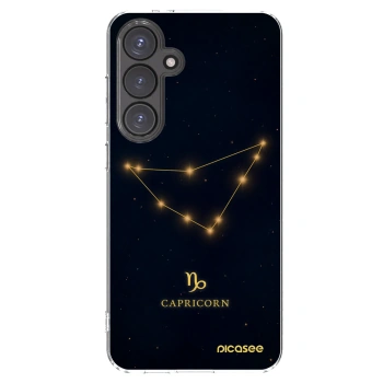Picasee silikonowe przeźroczyste etui na Samsung Galaxy S24 FE S721B - CAPRICORN