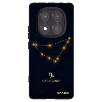 Picasee silikonowe czarne etui na Xiaomi Redmi Note 14 Pro 5G - CAPRICORN