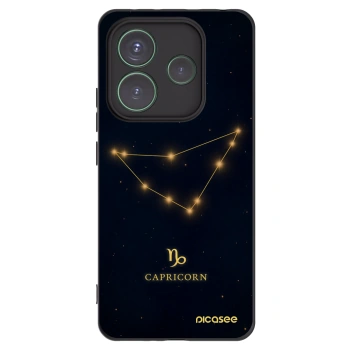 Picasee silikonowe czarne etui na Xiaomi Redmi Note 14 5G - CAPRICORN