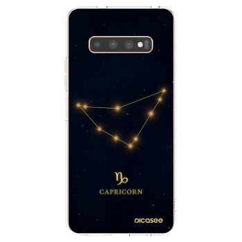 Picasee silikonowe przeźroczyste etui na Samsung Galaxy S10 Plus G975 - CAPRICORN