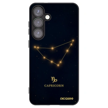 Picasee silikonowe czarne etui na Samsung Galaxy S25+ 5G - CAPRICORN