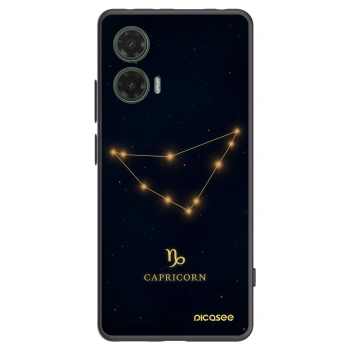 Picasee silikonowe czarne etui na Motorola Moto G35 5G - CAPRICORN
