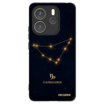 Picasee silikonowe czarne etui na Xiaomi Redmi Note 14 4G - CAPRICORN