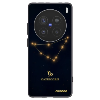 Picasee silikonowe czarne etui na Vivo X200 Pro - CAPRICORN
