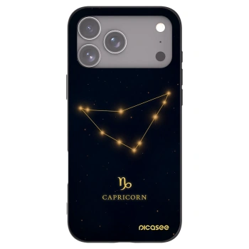 Picasee silikonowe czarne etui na Apple iPhone 17 Pro Max - CAPRICORN