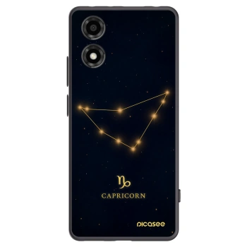 Picasee silikonowe czarne etui na Motorola Moto E14 - CAPRICORN