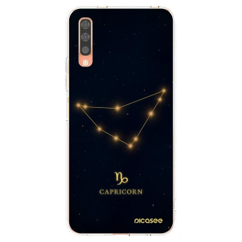Picasee silikonowe przeźroczyste etui na Samsung Galaxy A70 A705F - CAPRICORN
