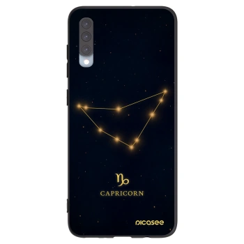 Picasee silikonowe czarne etui na Samsung Galaxy A70 A705F - CAPRICORN