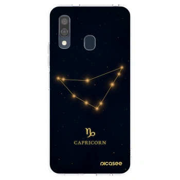 Picasee silikonowe przeźroczyste etui na Samsung Galaxy A40 A405F - CAPRICORN