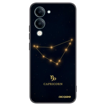 Picasee silikonowe czarne etui na Vivo Y29s 5G - CAPRICORN