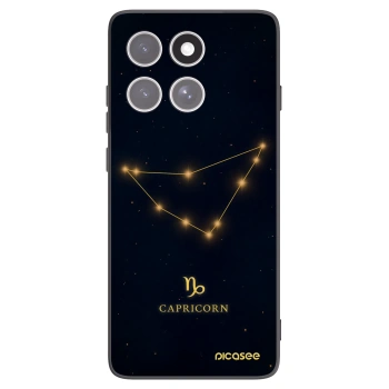 Picasee silikonowe czarne etui na Motorola Edge 60 Fusion - CAPRICORN