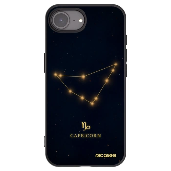 Picasee silikonowe czarne etui na Apple iPhone 17e - CAPRICORN