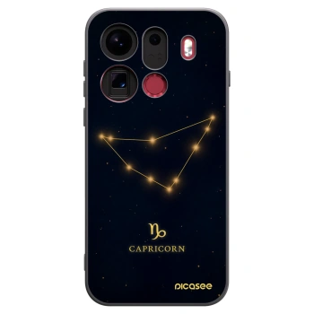 Picasee silikonowe czarne etui na OPPO Find X9 Pro - CAPRICORN