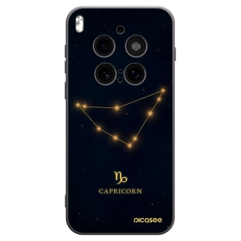 Picasee silikonowe czarne etui na Vivo X300 Pro - CAPRICORN
