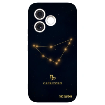Picasee silikonowe czarne etui na Honor 600 Lite - CAPRICORN