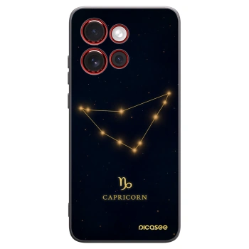 Picasee silikonowe czarne etui na Motorola Edge 60 Neo 5G - CAPRICORN