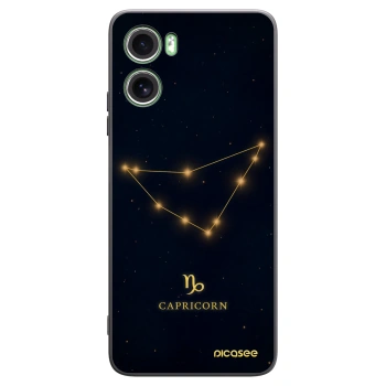 Picasee silikonowe czarne etui na Motorola Moto G06 - CAPRICORN