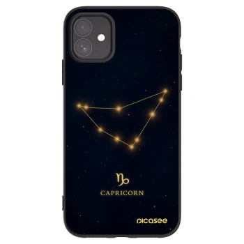 Picasee silikonowe czarne etui na Apple iPhone 11 - CAPRICORN