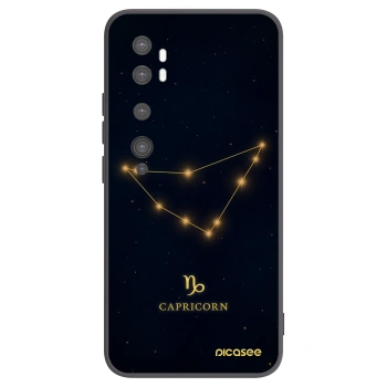 Picasee silikonowe czarne etui na Xiaomi Mi Note 10 (Pro) - CAPRICORN