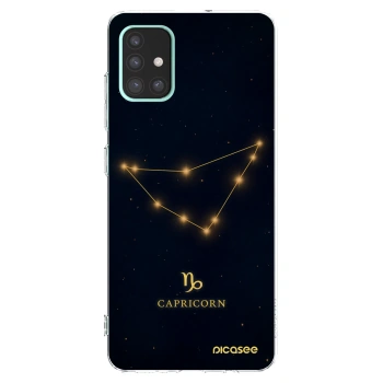 Picasee silikonowe przeźroczyste etui na Samsung Galaxy A51 A515F - CAPRICORN