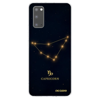 Picasee silikonowe przeźroczyste etui na Samsung Galaxy S20 G980F - CAPRICORN