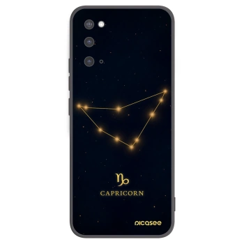 Picasee silikonowe czarne etui na Samsung Galaxy S20 G980F - CAPRICORN