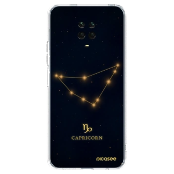 Picasee silikonowe przeźroczyste etui na Xiaomi Redmi Note 9 Pro - CAPRICORN