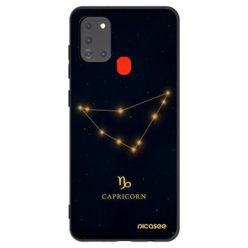 Picasee silikonowe czarne etui na Samsung Galaxy A21s - CAPRICORN
