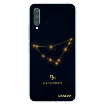 Picasee silikonowe przeźroczyste etui na Samsung Galaxy A30s A307F - CAPRICORN