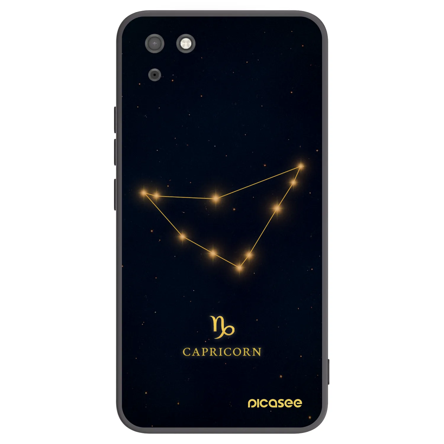 Picasee silikonowe czarne etui na Huawei Y5P - CAPRICORN