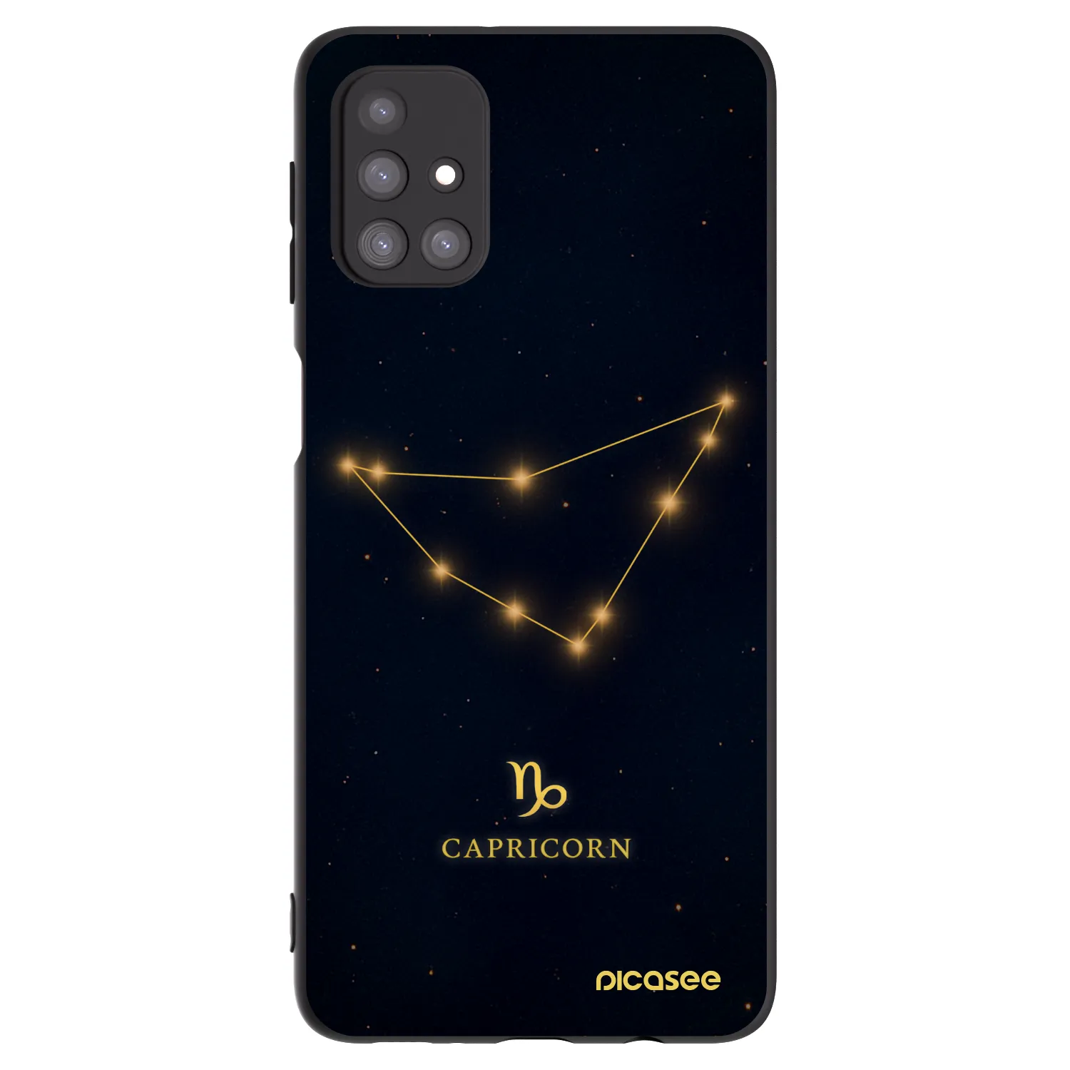 Picasee silikonowe czarne etui na Samsung Galaxy M31s - CAPRICORN