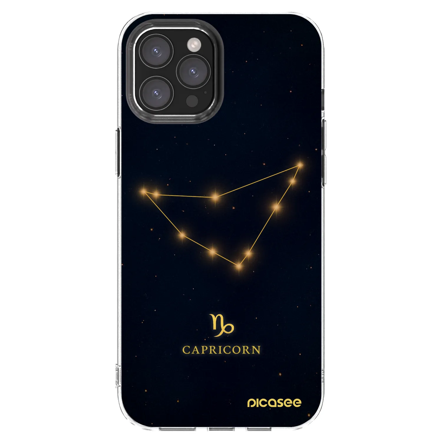 Picasee silikonowe przeźroczyste etui na Apple iPhone 12 Pro Max - CAPRICORN