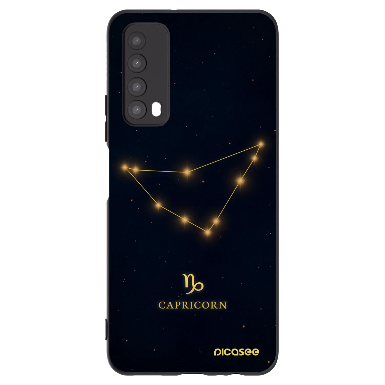 Picasee silikonowe czarne etui na Huawei P Smart 2021 - CAPRICORN