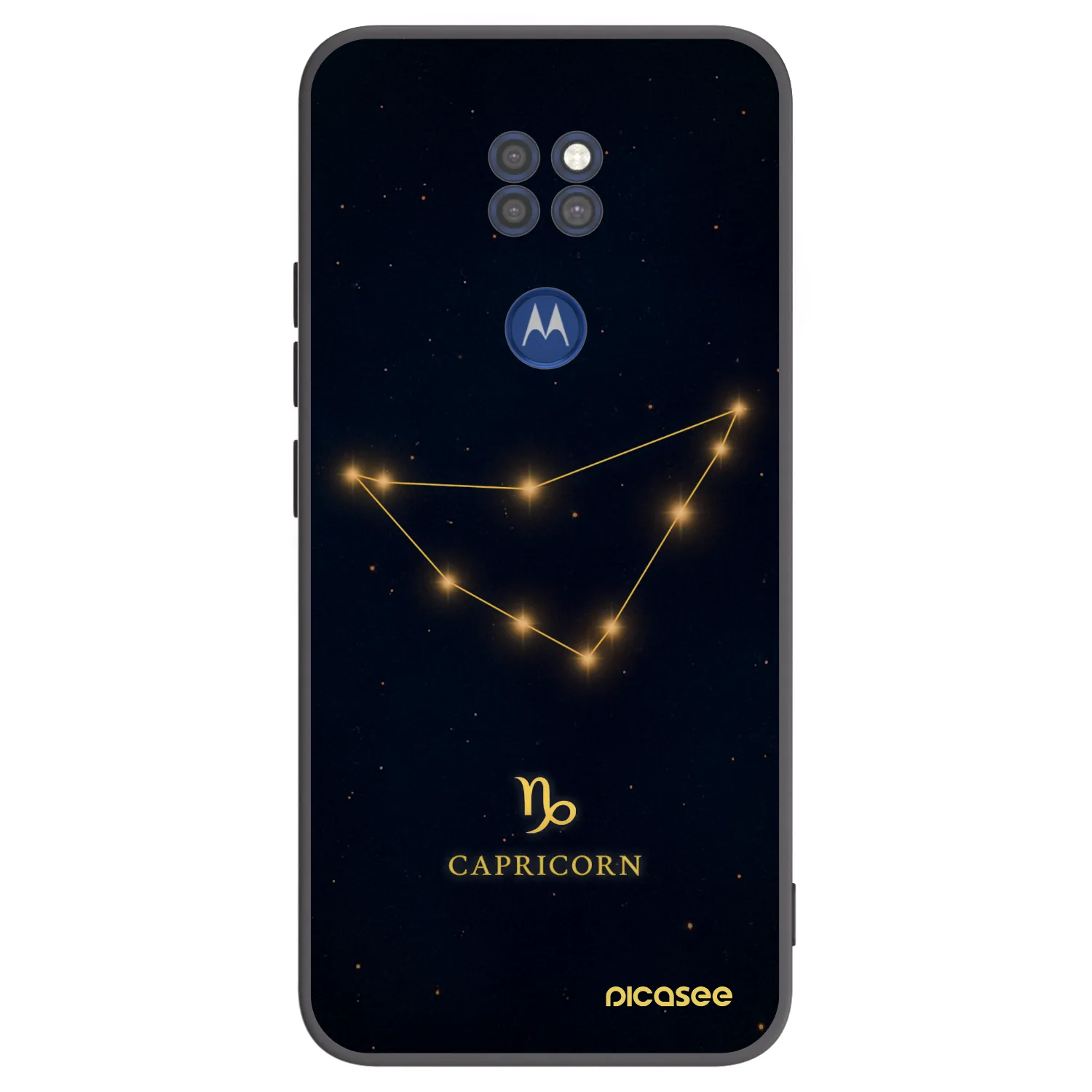 Picasee silikonowe czarne etui na Motorola Moto G9 Play - CAPRICORN