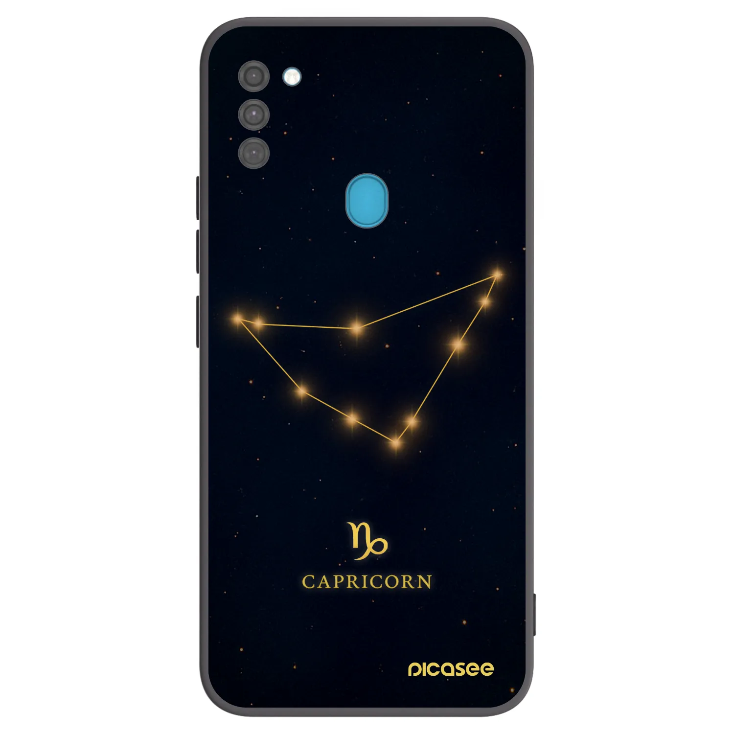 Picasee silikonowe czarne etui na Samsung Galaxy M11 - CAPRICORN