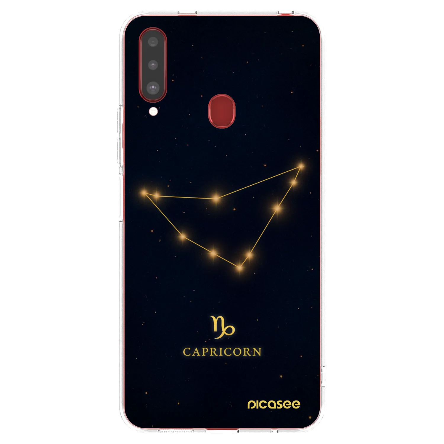 Picasee silikonowe przeźroczyste etui na Samsung Galaxy A20s - CAPRICORN