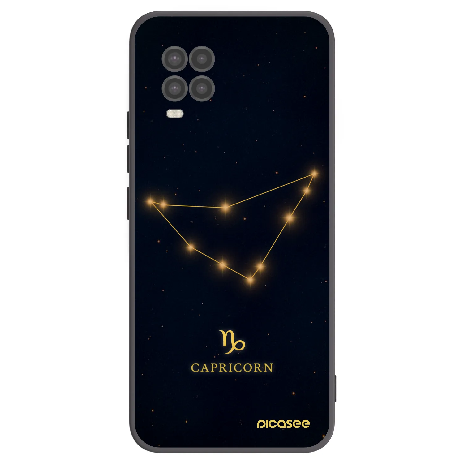 Picasee silikonowe czarne etui na Xiaomi Mi 10 Lite - CAPRICORN