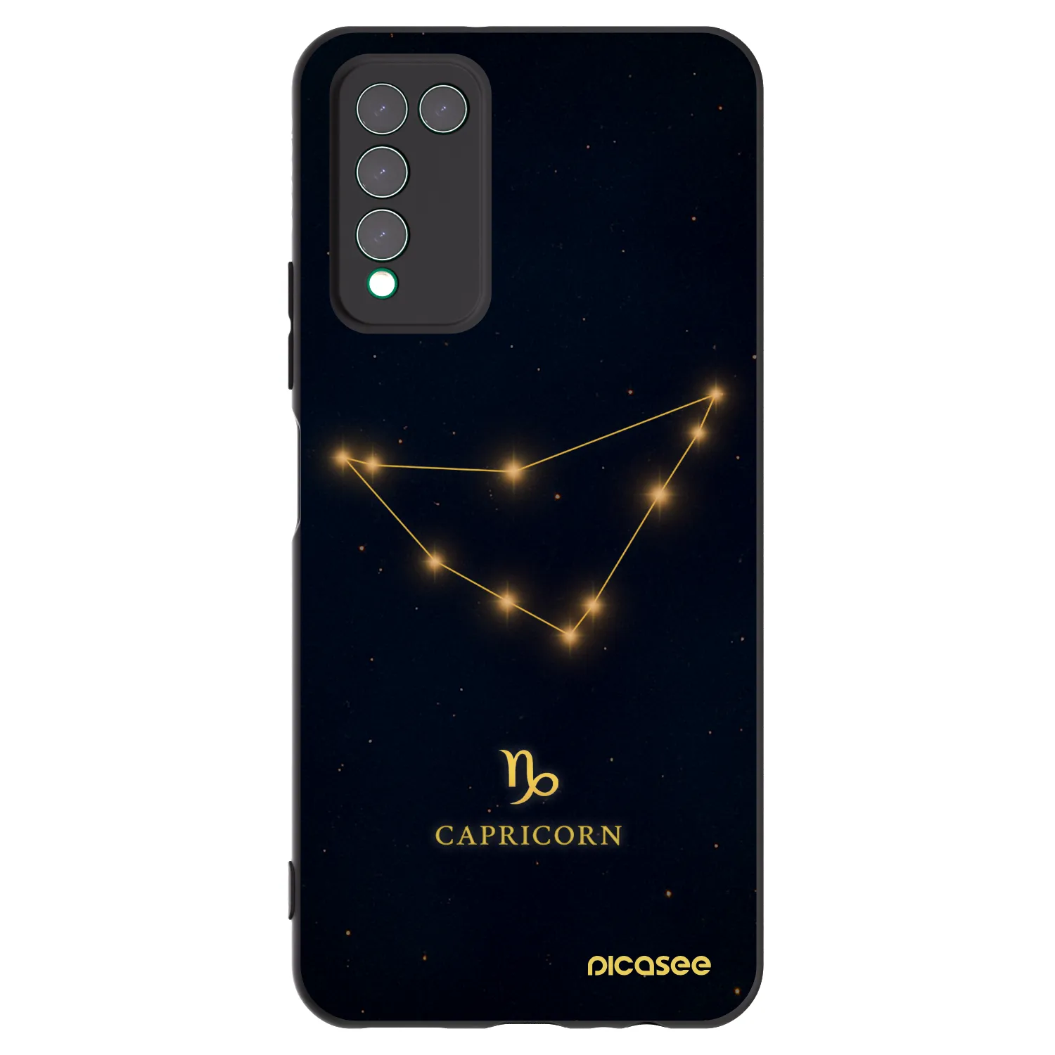 Picasee silikonowe czarne etui na Honor 10X Lite - CAPRICORN