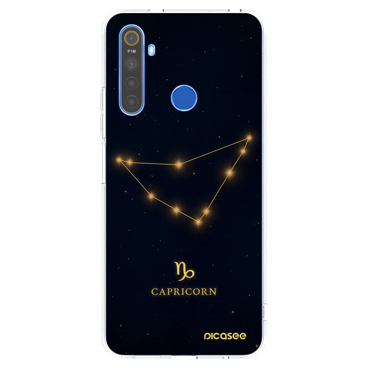 Picasee silikonowe przeźroczyste etui na Realme 5 - CAPRICORN