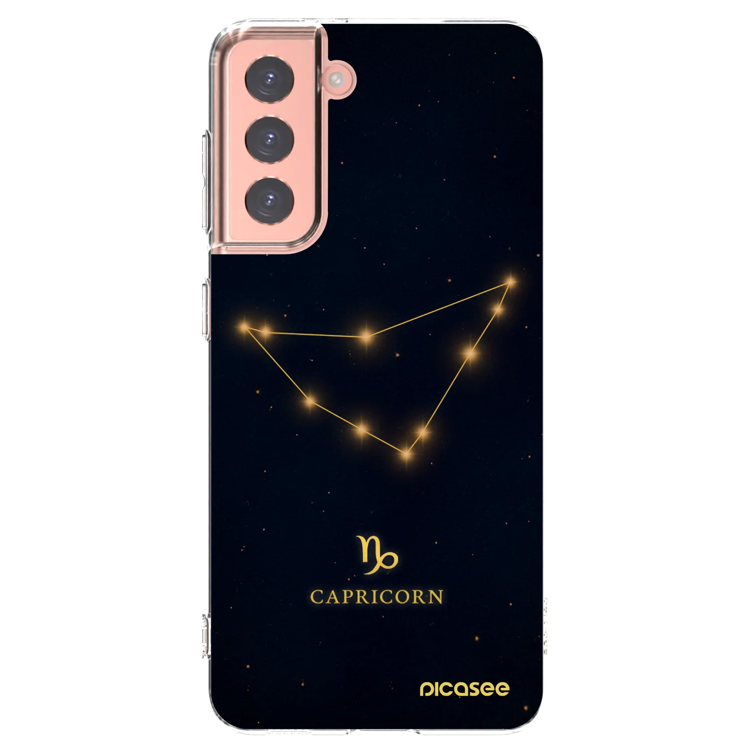 Picasee silikonowe przeźroczyste etui na Samsung Galaxy S21 5G G991B - CAPRICORN
