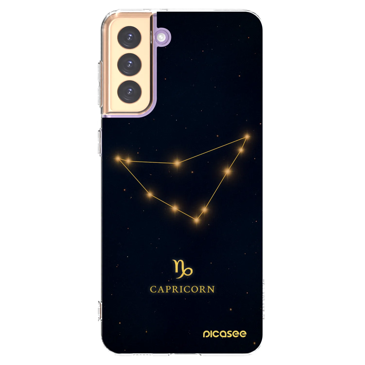 Picasee silikonowe przeźroczyste etui na Samsung Galaxy S21+ 5G G996F - CAPRICORN