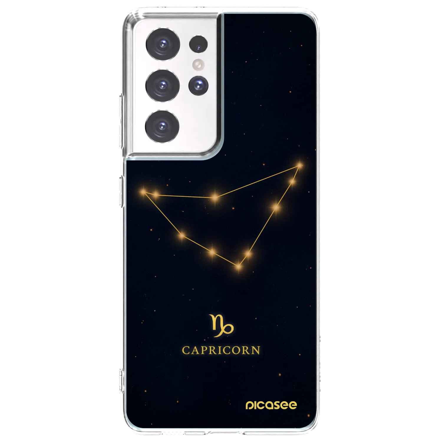 Picasee silikonowe przeźroczyste etui na Samsung Galaxy S21 Ultra 5G G998B - CAPRICORN