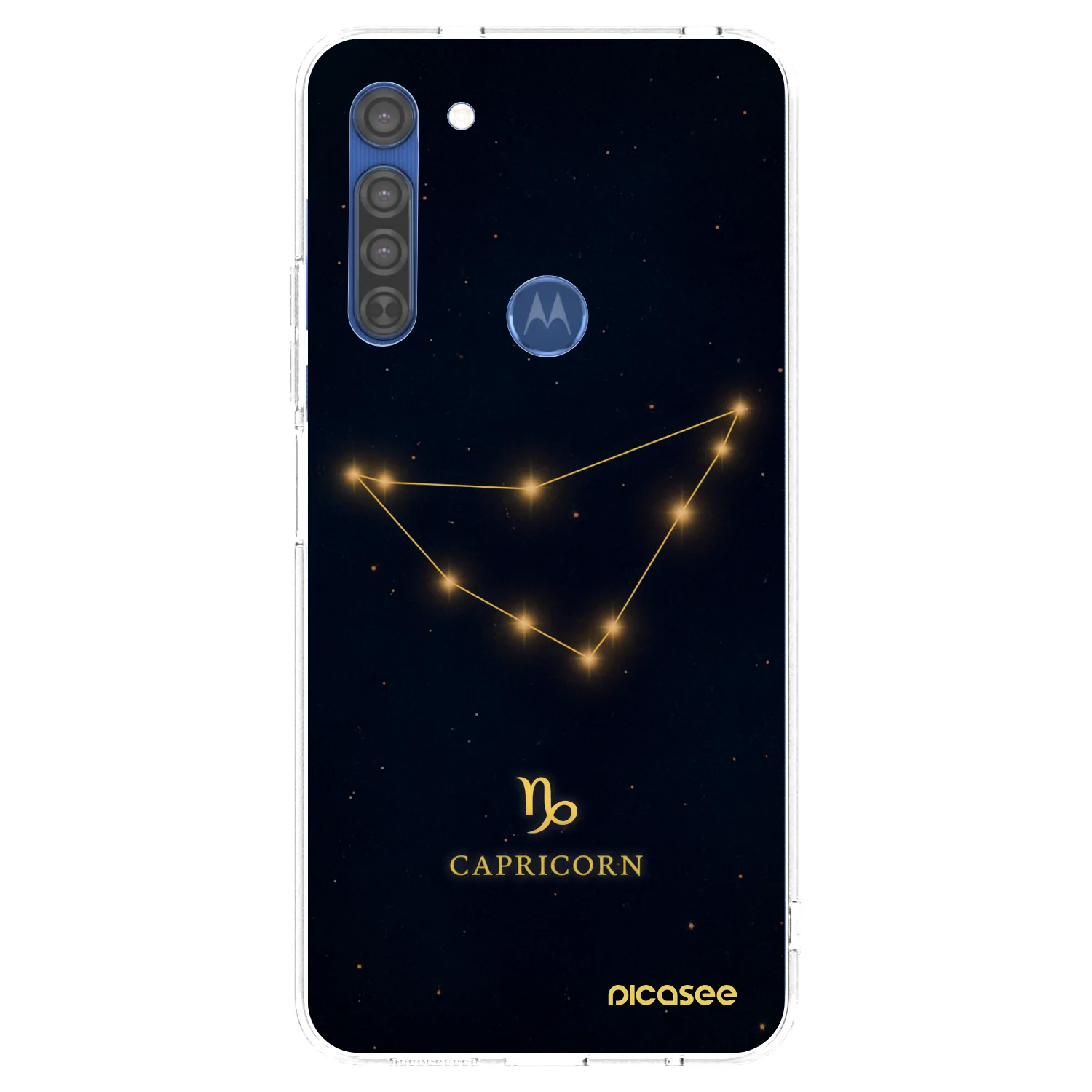 Picasee silikonowe przeźroczyste etui na Motorola Moto G8 - CAPRICORN