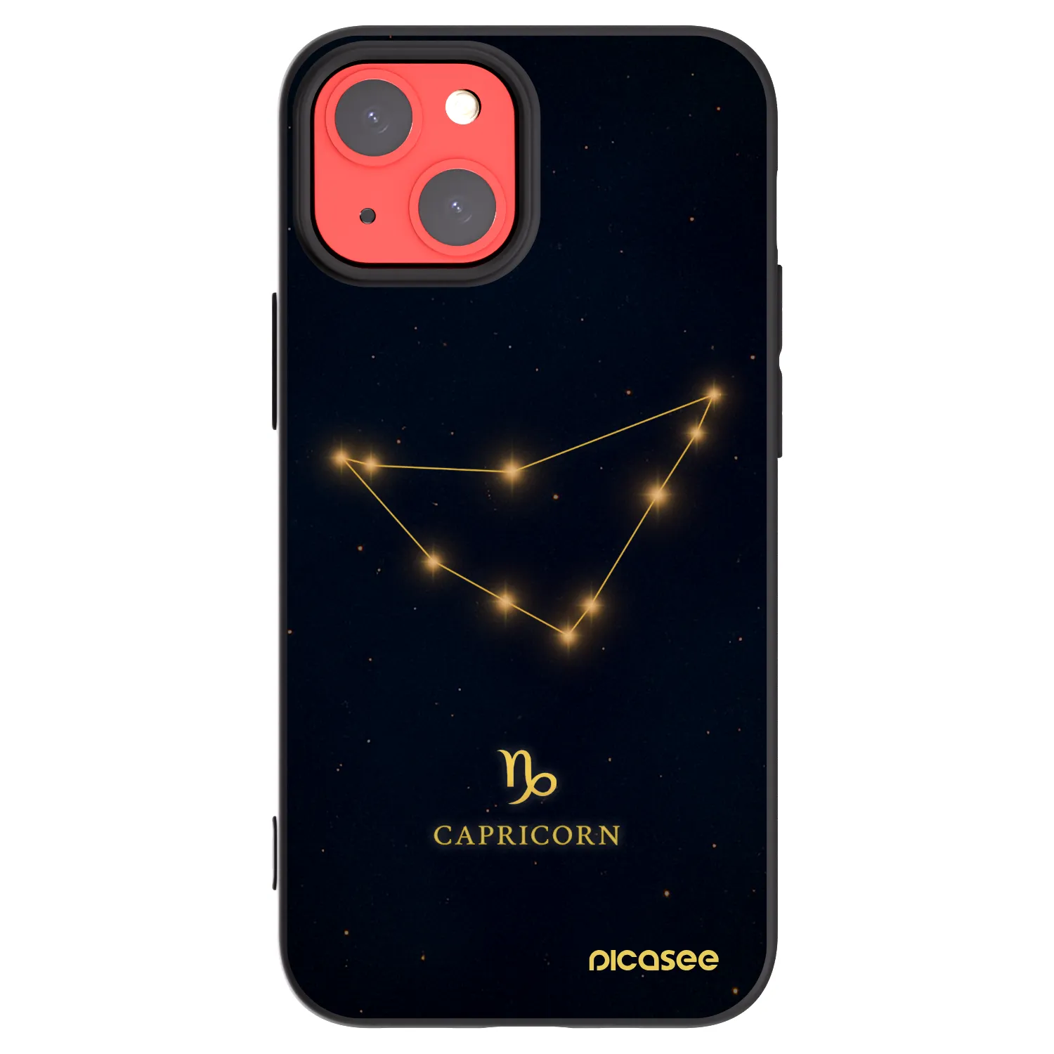 Picasee silikonowe czarne etui na Apple iPhone 13 mini - CAPRICORN
