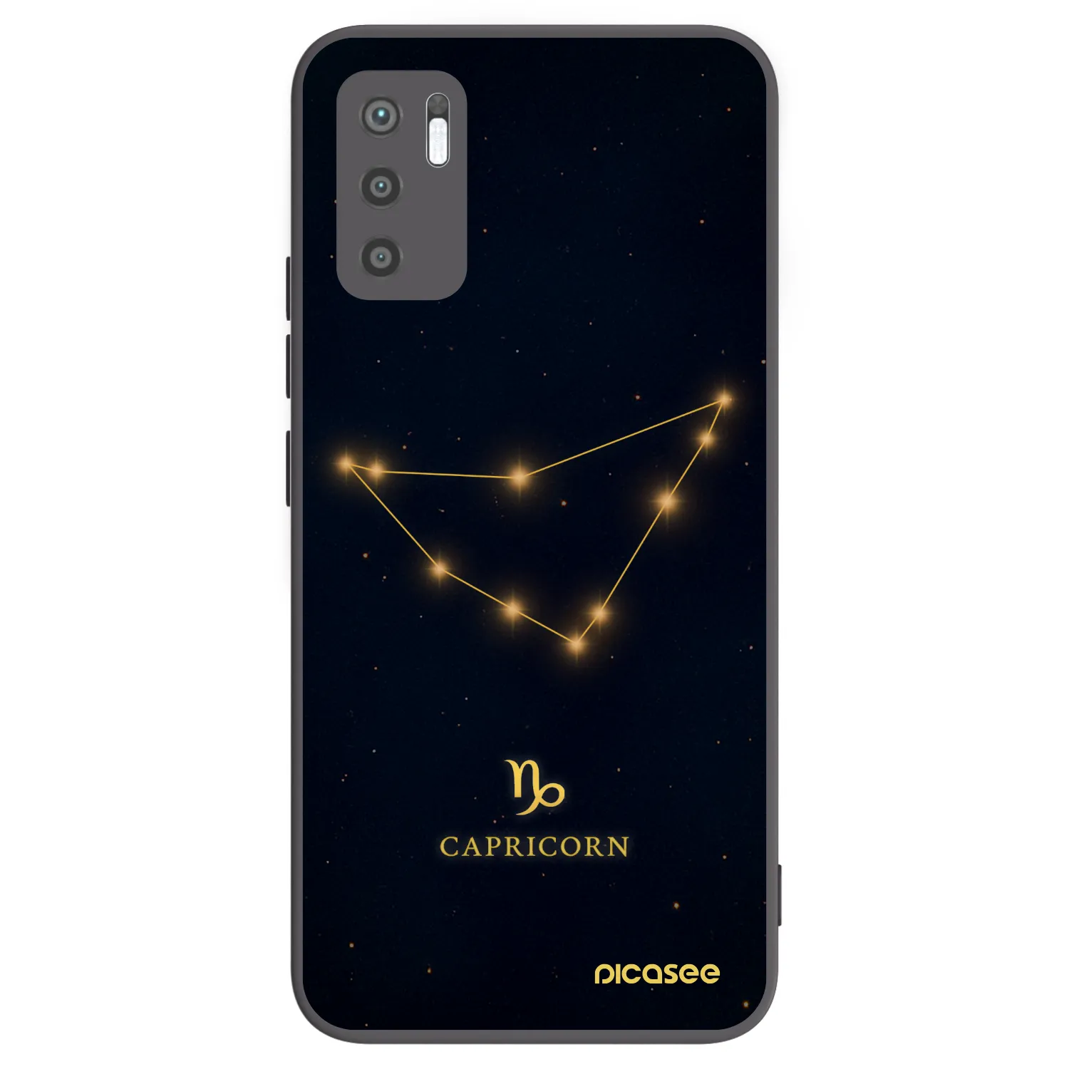 Picasee silikonowe czarne etui na Xiaomi Redmi Note 10 5G - CAPRICORN