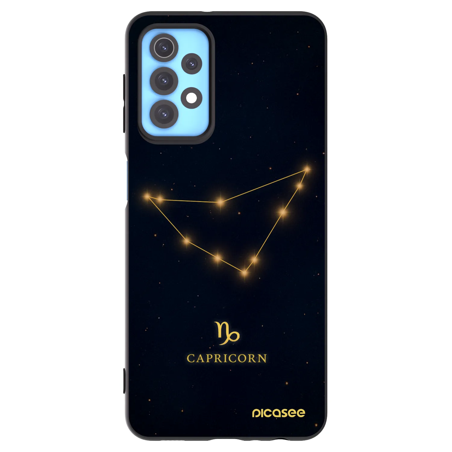 Picasee silikonowe czarne etui na Samsung Galaxy A32 4G SM-A325F - CAPRICORN