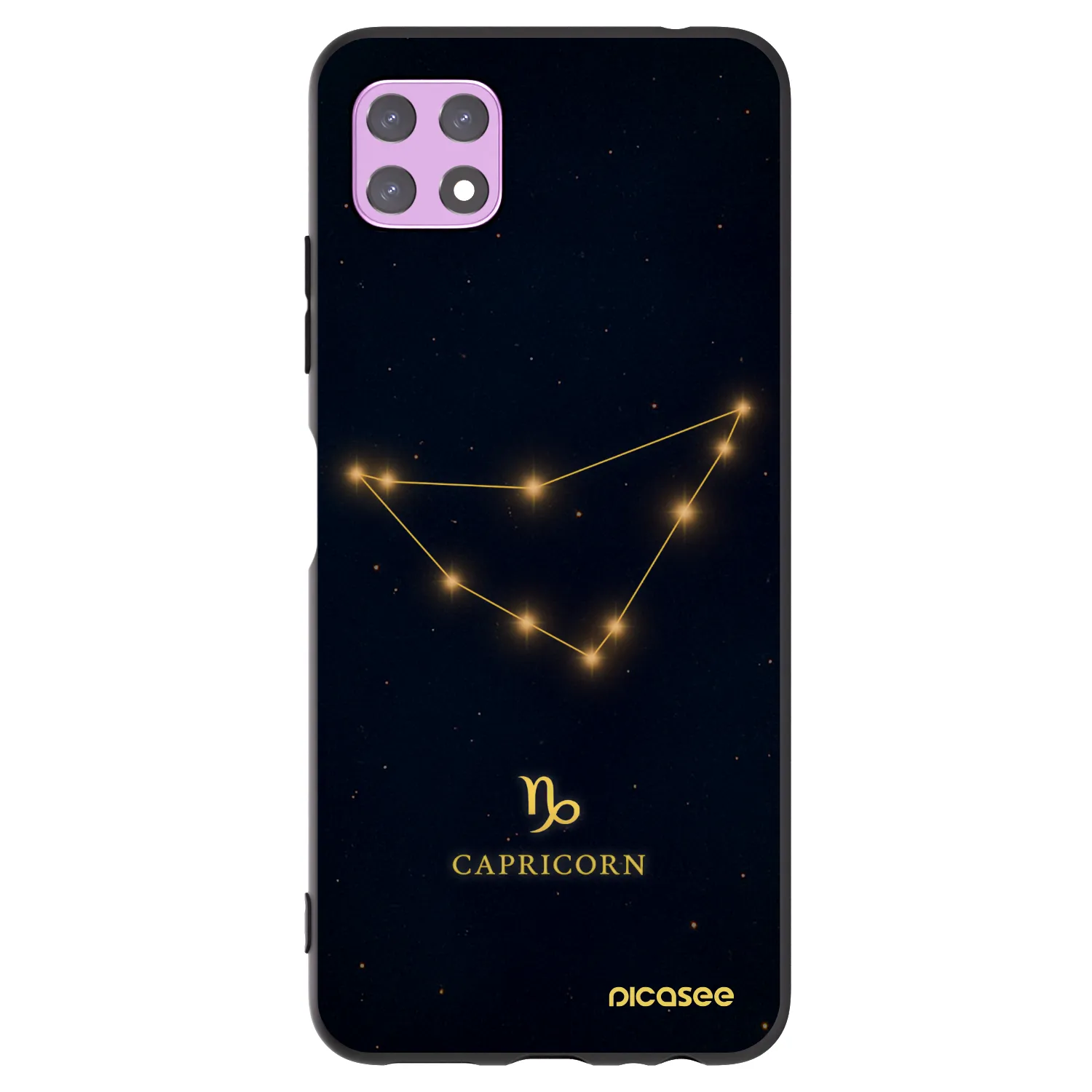 Picasee silikonowe czarne etui na Samsung Galaxy A22 A226B 5G - CAPRICORN